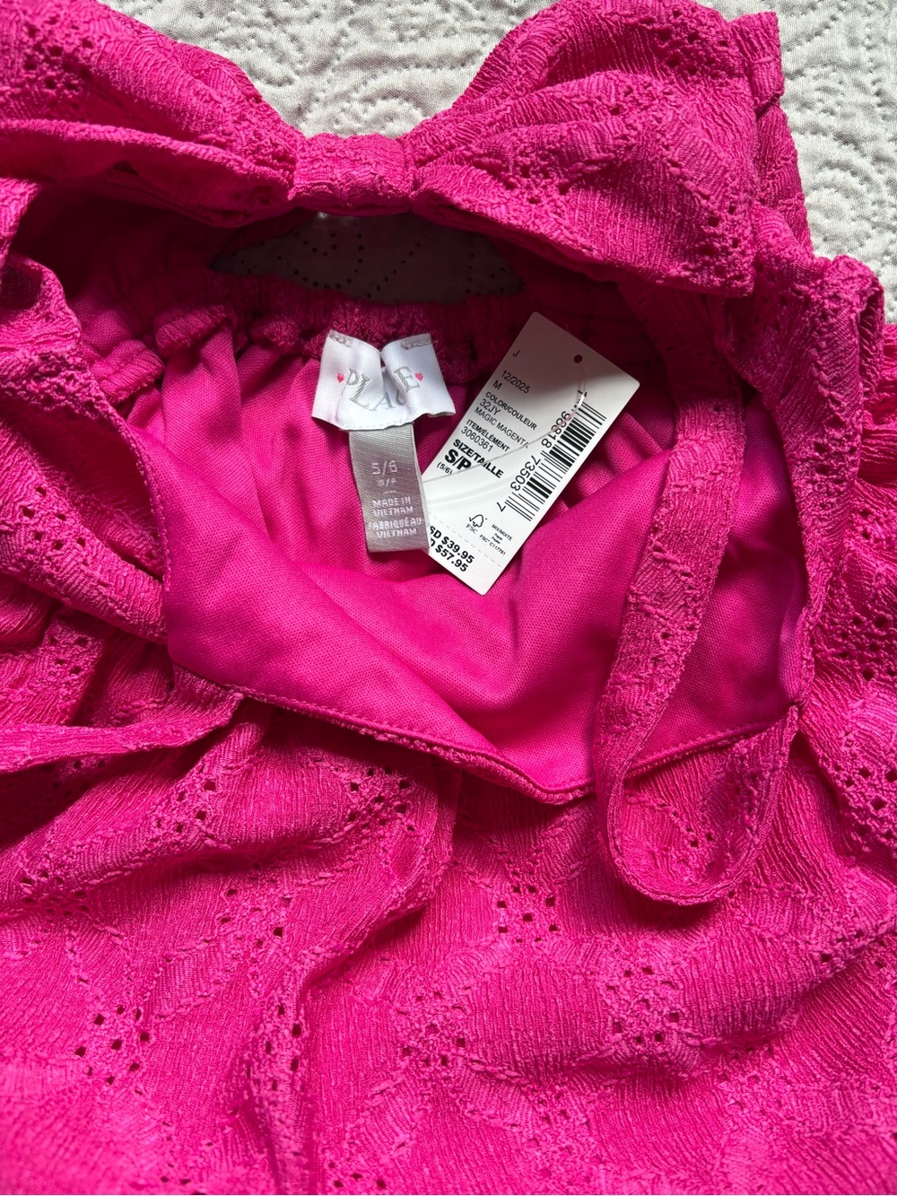 Children’s Place Fuchsia Eyelet Sundress - Picture 3 of 3